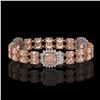 Image 2 : 18.59 ctw Morganite & Diamond Bracelet 14K Rose Gold - REF-331Y8X