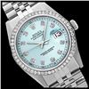 Image 1 : Rolex Men's Stainless Steel, QuickSet, Diamond Dial & Diamond Bezel