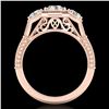 Image 1 : 1.05 ctw VS/SI Diamond Solitaire Art Deco 3 Stone Ring 18k Rose Gold - REF-200H2R