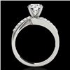 Image 2 : 1.15 ctw Certified Diamond Bypass Solitaire Ring 10k White Gold - REF-184W3H