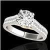 Image 1 : 1.61 ctw Certified Diamond Pave Ring 10k 2Tone Gold - REF-204G5W