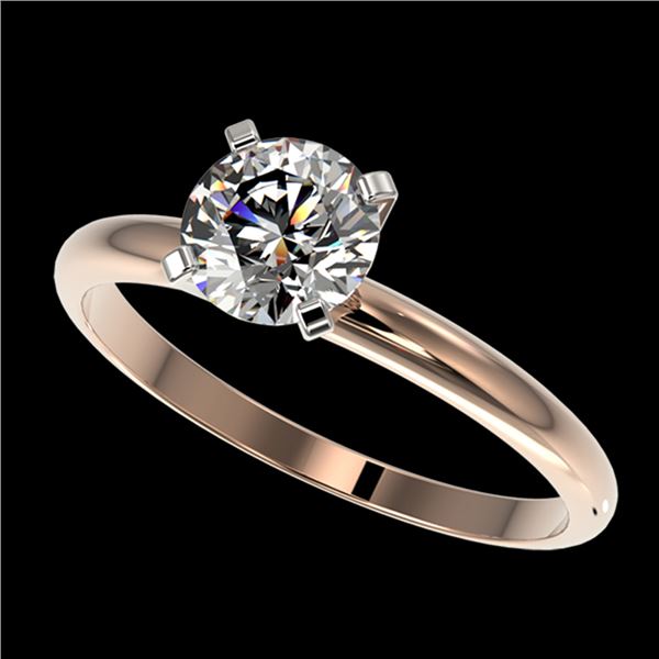 1.06 ctw Certified Quality Diamond Engagment Ring 10k Rose Gold - REF-141X3A