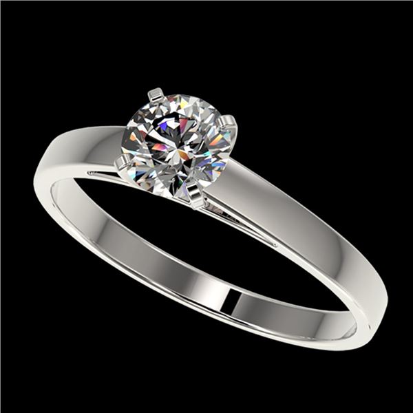 0.76 ctw Certified Quality Diamond Engagment Ring 10k White Gold - REF-68W2H