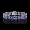 Image 1 : 17.83 ctw Tanzanite & Diamond Bracelet 14K White Gold - REF-280A2N