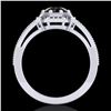 Image 3 : 1 ctw Fancy Black Diamond Engagment Art Deco Ring 18k White Gold - REF-100W2H