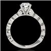Image 2 : 1.5 ctw Certified Diamond Solitaire Ring 10k White Gold - REF-196Y4X
