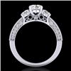 2.07 ctw VS/SI Diamond Solitaire Art Deco 3 Stone Ring 18k White Gold - REF-270X2A