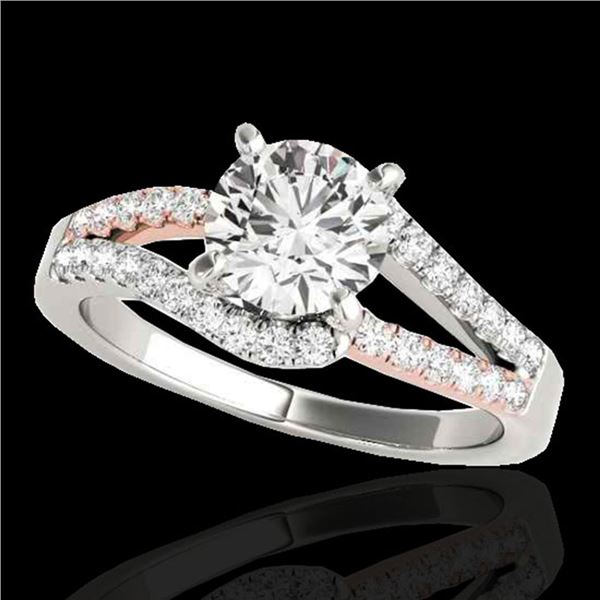 1.4 ctw Certified Diamond Solitaire Ring 10k 2Tone Gold - REF-211M4G