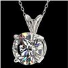 Image 2 : 2 ctw Certified Quality Diamond Solitaire Necklace 10k White Gold - REF-449W5H