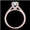 Image 2 : 2 ctw Certified Diamond Solitaire Ring 10k Rose Gold - REF-361M4G