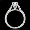 Image 2 : 1.45 ctw Certified Diamond Solitaire Ring 10k White Gold - REF-245Y5X