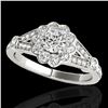 Image 1 : 1.9 ctw Certified Diamond Solitaire Halo Ring 10k White Gold - REF-231A8N