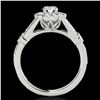 Image 2 : 1.9 ctw Certified Diamond Solitaire Halo Ring 10k White Gold - REF-231A8N