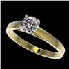 Image 1 : 0.78 ctw Certified Quality Diamond Engagment Ring 10k Yellow Gold - REF-68G2W