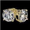 Image 3 : 3 ctw Certified Diamond Solitaire Stud Earrings 10k Yellow Gold - REF-512K3Y
