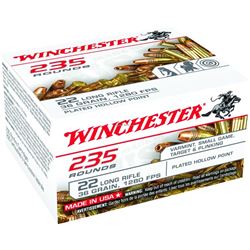 Winchester USA235LRH Rimfire Ammo 22 LR CPHP 36 Gr 1280 fps - 235 Rds