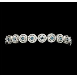 4.58 ctw Round Brilliant Cut Diamond Bracelet - 14KT White Gold