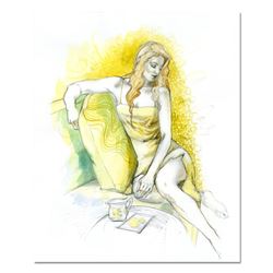 Lena Sotskova, "Primary Yellow" Mixed Media Original Painting, Hand Signed and w