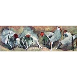 Edgar Degas - Dancers Lace Their Shoes