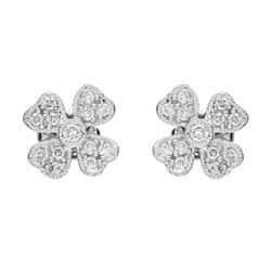 14k White Gold 0.31CTW Diamond Earrings, (SI2-SI3/G-H)