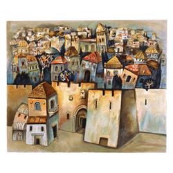 Gregory Kohelet, "Jerusalem" Hand Signed Limited Edition Serigraph with Letter o