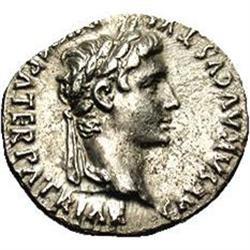 Ancient Lots: Augustus. 27 B.C.-A.D. 14. AR dena