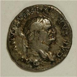 Ancient Lots: Vespasian. A.D. 69-79. AR denarius