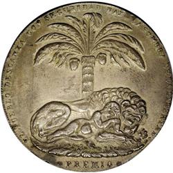 Bolivia: A massive silver proclamation medal 185