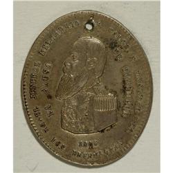 Bolivia: Oval Proclamation silver medal 1865, ho