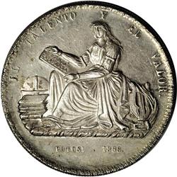Bolivia: Proclamation silver medal 1866, prize f