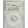 Canada: George V 5 Cents 1912, KM22, MS64 PCGS,