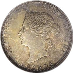 Canada: Victoria 25 Cents 1874H, KM5, MS62 NGC,