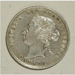 Canada: Victoria 25 Cents 1891, KM5, nice VF, li