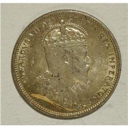 Canada: Edward VII 25 Cents 1902H, KM11, lustrou