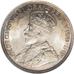 Canada: George V 50 Cents 1929, KM25a, MS64 NGC,