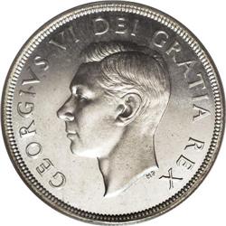 Canada: George VI Dollar 1950 FWL, KM46, MS66 PC