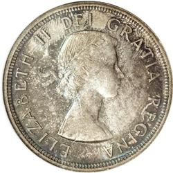 Canada: Elizabeth II Dollar 1953 Shoulder Fold,