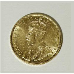 Canada: George V gold 5 Dollars 1912, KM26, nice