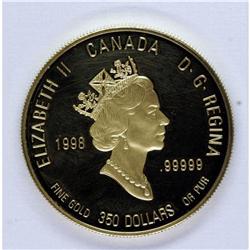 Canada: Elizabeth II gold 350 Dollars 1998, KM30