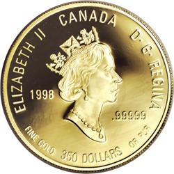 Canada: Elizabeth II gold 350 Dollars 1998, KM30