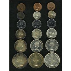 Canada: Elizabeth II 1953 NSF Mint Sets - Trio,