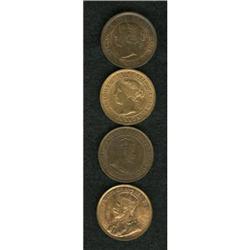 Canada: Quartet of Choice Large Cents, 1859 lust