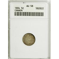 Canada: Victoria - Trio of 5 Cents Silver, 1894