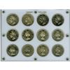 Canada: Silver Dollar set, 1935-1967, most Uncir