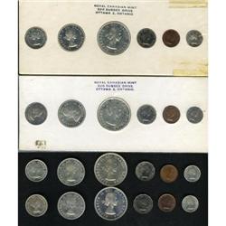 Canada: Assorted Prooflike set as follows: 1957,