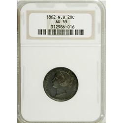 Canada: New Brunswick. Victoria 20 Cents 1862, K