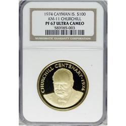 Cayman Islands: Elizabeth II gold 100 Dollars 19