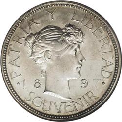 Cuba: Republic Souvenir Peso 1897 PAT Wide Date,