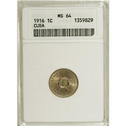 Cuba: Republic - Choice Pair, KM9.1 Centavo 1916