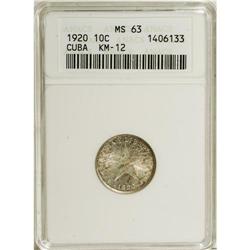 Cuba: Republic - Pair of 10 Centavos 1920, KM-A1